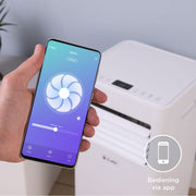 Mobiele Airco 7000 BTU – wifi-bediening via Smart Life App op Android en iOS