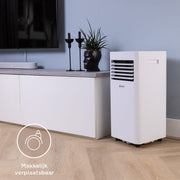 Mobiele Airco 7000 BTU – 4 standen: koelen, drogen, ventileren en slaapstand