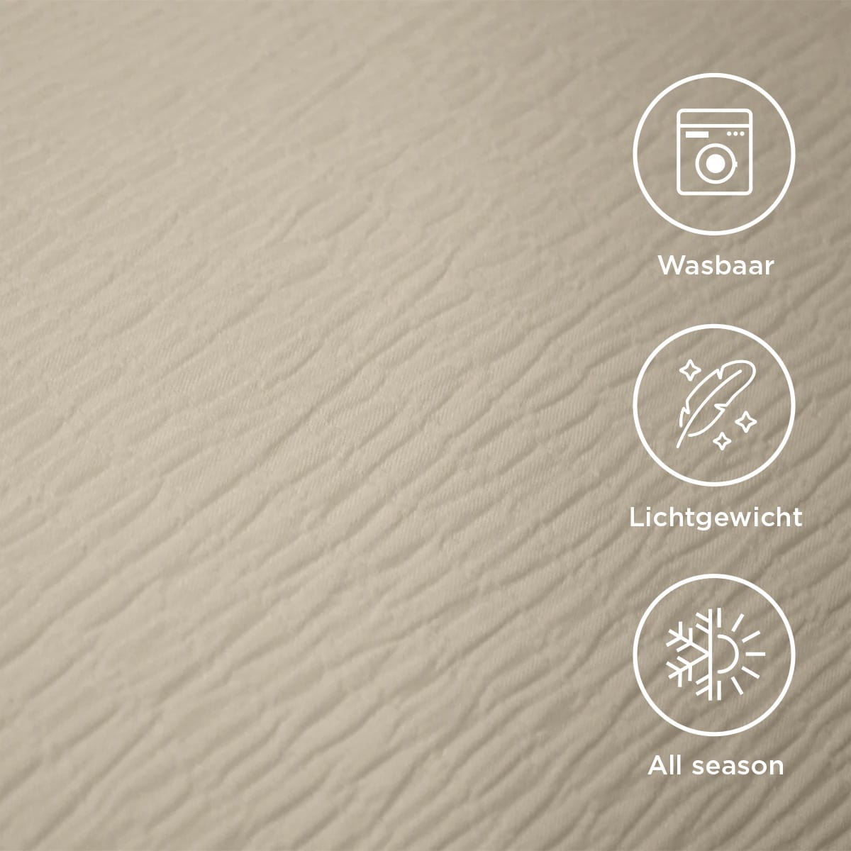 Felman 2-in-1 Mousseline Dekbed Off White – zacht, kreukvrij na het drogen