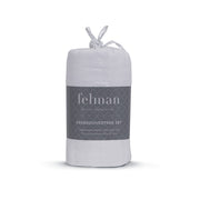 Felman Dekbedovertrek Set 240x220 – 100% microvezels, wit met subtiele verticale strepen