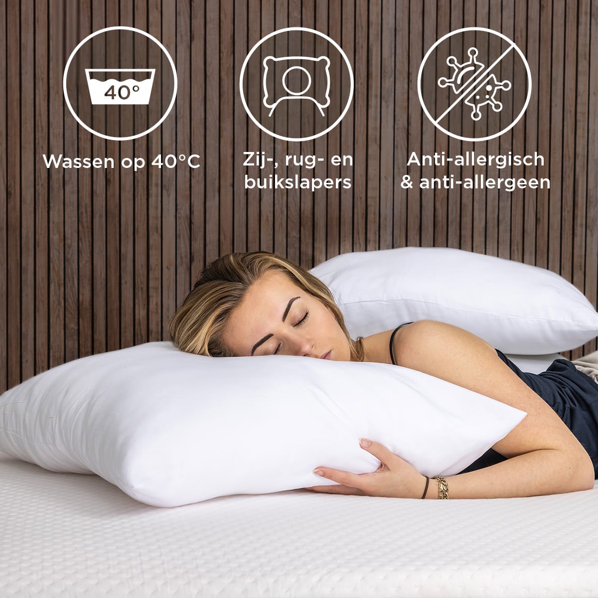 Felman Essential 2pack Kussens – anti-allergisch en OEKO-TEX gecertificeerd