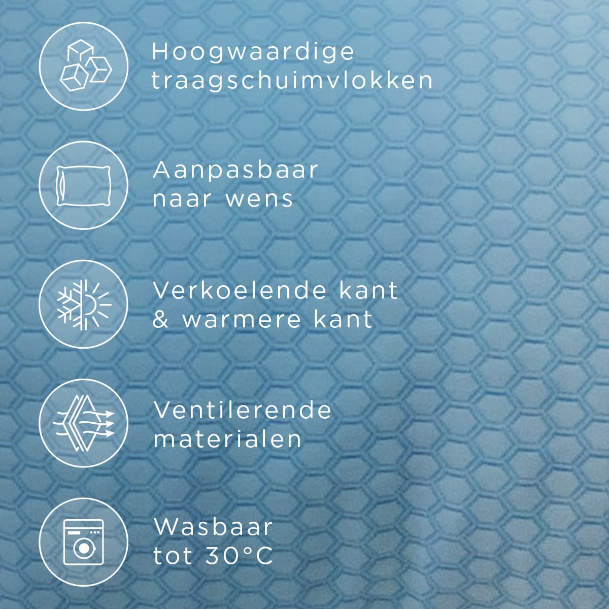 Felman FlexAir Kussen – ventilerend en anti-allergisch, OEKO-TEX gecertificeerd