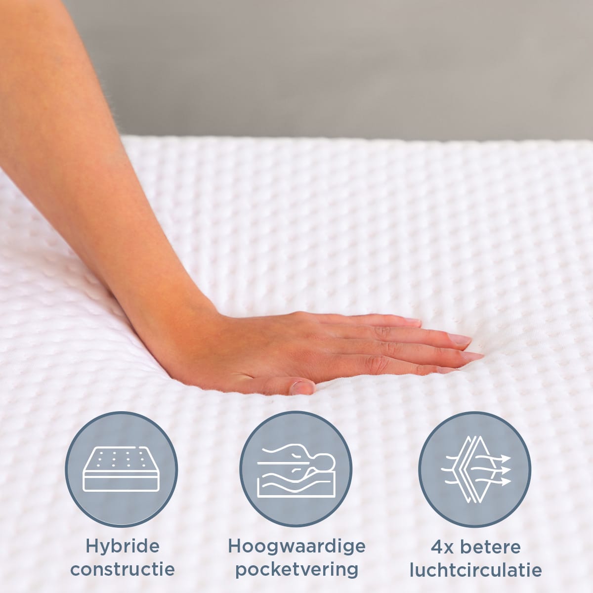 Felman 2Face Pocket Matras – hoes van bio-organisch katoen, wasbaar op 30°C