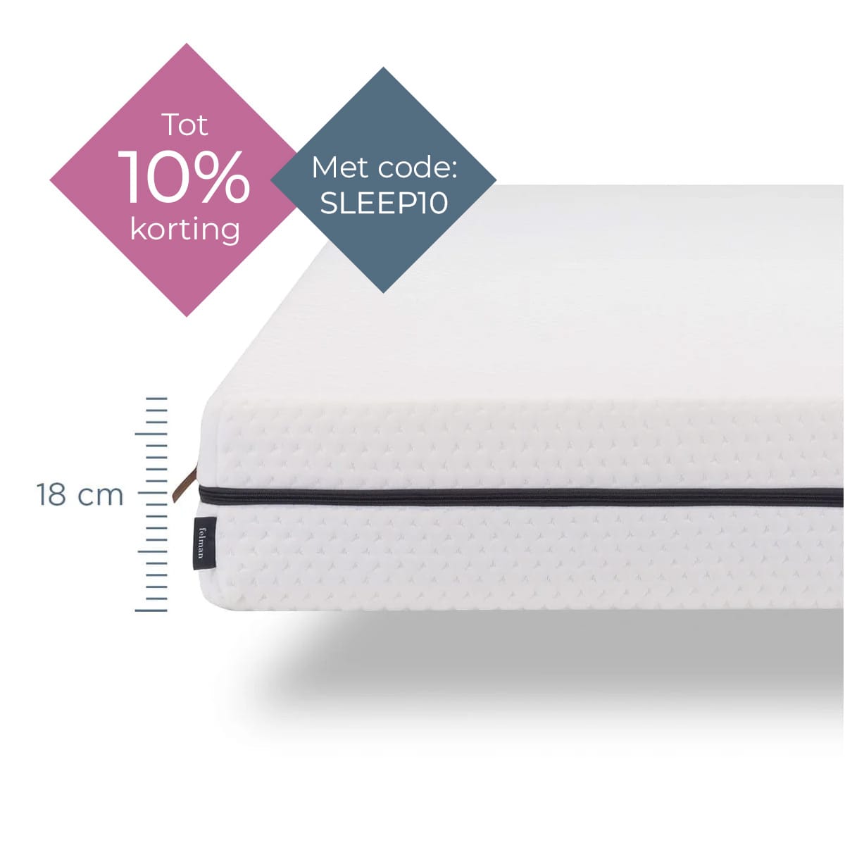 Felman Essential Matras 18 cm – comfortabel basismatras met 7 comfortzones