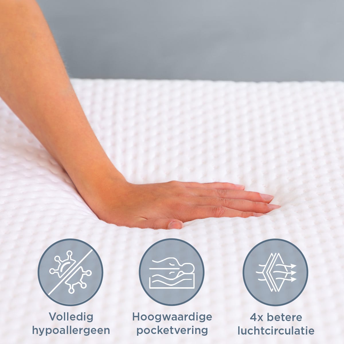 Felman Excellent Matras – hoes van bio-organisch katoen, wasbaar op 30°C