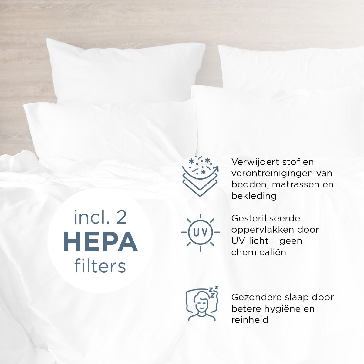Felman Stofmijtzuiger – veilig auto-off UV systeem, 4 meter kabel