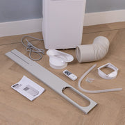 Mobiele Airco 7000 BTU – meegeleverde afstandsbediening en timer