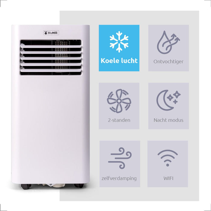 Verrijdbare Airco 7000BTU met wifi en timer
