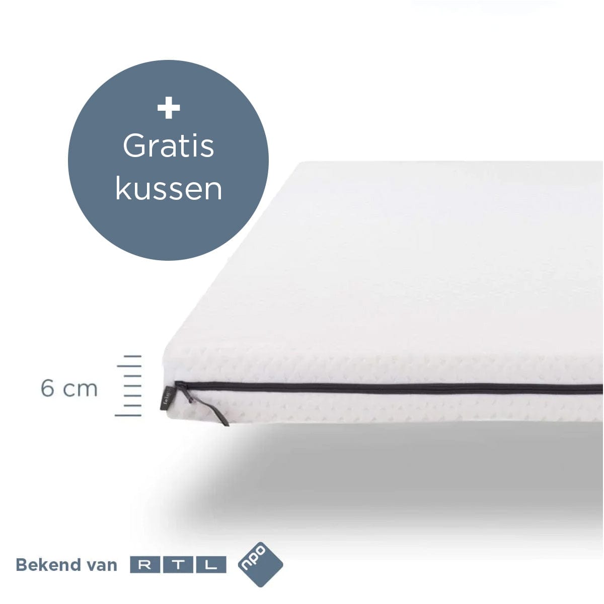 Felman Basic Topper 6 cm – matrastopper op bed, 2-zijdig beslapen